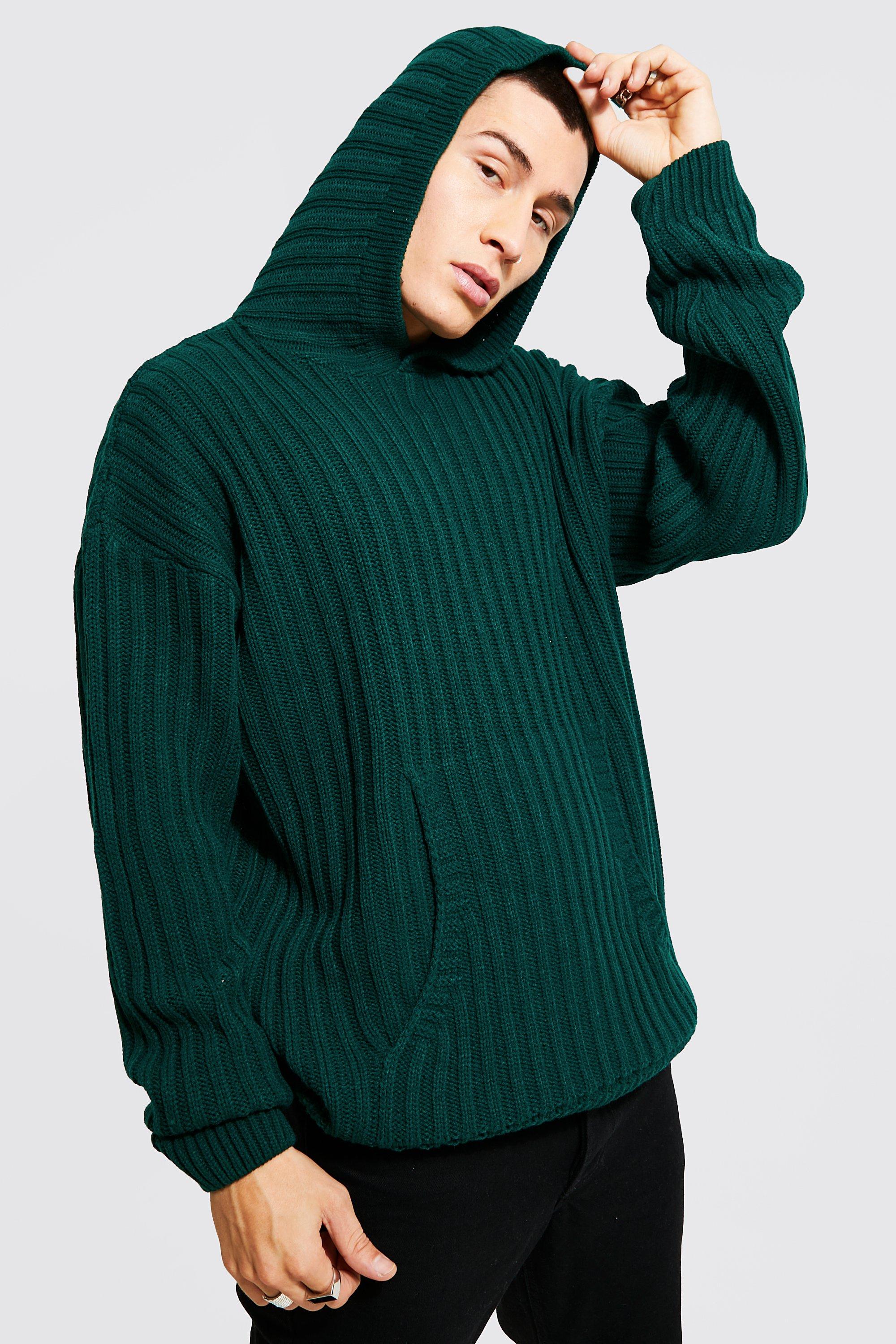 Chunky knit clearance hoodie